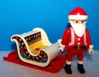 Playmobil Santa & White Red Sleigh Sled Christmas Lot 3955 Replacement Parts Used. Price: $6.99.