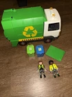 Playmobil Recycling Truck Playset Multicolor Toy Figure With Bins And Garbage Used. Price: $13.28.