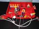 Playmobil Lot Red Box 2 Mini Figs Set Construction Tools Cones Loose Hats Toy Used. Price: $15.25.