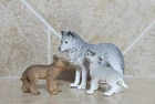 Schleich #42472 Wolf Family Mother W/ Pups Puppy Mom Wild Dog Animal Toy Wolves Used. Price: $18.25.