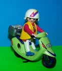 Vtg Playmobil Moped Vespa Scooter & Female In Flower Shirt Vest Helmet 3946 Used. Price: $14.99.