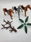 Playmobil Horses With Saddle Movable Heads Extra Tree And Greenery B139 BG3 Used. Price: $14.99.