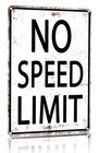 Crazysign Boys Gifts Retro Tin No Speed Limit 12 X 8 Inches, White New. Price: $14.76.