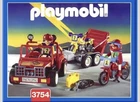 1988 Playmobil Geobra Set 3754 Jeep Motorcycle Trailer 2 Riders Motocross Bikes Used. Price: $29.99.