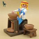 Playmobil Woman Figure Craftsman-potter-pottery Lathe-mud Worker Used. Price: $12.27.