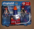 Playmobil 5943 Deluxe Firefighters Set With Flaming Barrel - New Retired. Price: $14.99.
