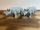 Set Of - Playmobil Large Rhinos 7012 Safari Figure One W/ Broken Tail Used. Price: $22.00.