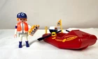 Geobra Playmobil 2012 Ocean Team Project Red Raft W/ Figure & Whale Chart Used. Price: $9.99.