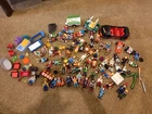 Vintage Playmobil Figures People Accessories Cat Vehicle Golf Cart Chairs Used. Price: $49.99.