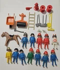 Vintage Geobra Playmobil Action Figures Toys Accessories Fire Construction Horse Used. Price: $14.00.