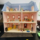 Playmobil Deluxe Dollhouse 5303 Mansion W Extension Sets 3X All Lights Lot Used. Price: $350.00.
