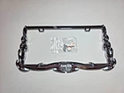 3D Fire Flames Chrome Auto Car License Plate Frame - Hardware Included New. Price: $19.99.