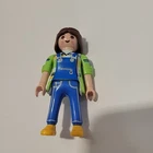 1992 Vintage Geobra Playmobil Woman Worker Figure Blue Green Jacket Overalls Toy Used. Price: $11.99.