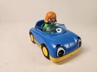 Playmobil 1.2.3 6758 Mom And Blue Yellow Car With Head Light Eyes Used. Price: $14.99.