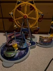 Playmobil 5554 Fairground Ride Classic Waltzer And Ferris Wheel 5552 With Lights Used. Price: $48.20.