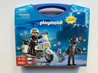 Playmobil #5891 Police On Moto-bicycle & Robber /carrying Case /new. Price: $48.95.