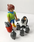 Playmobil Zoo Figure Set Emperor Penguins Fed Fish By Worker Excellent Used. Price: $14.99.