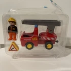 Vintage 1990 Playmobil 123 6716 Fire Engine With Figure Open Box. Price: $89.98.