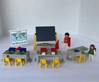 Vintage Playmobil 3522 Classroom Mixed Lot Desks Chairs Backpacks Books Figures Used. Price: $18.99.