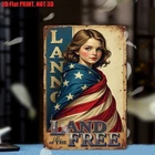 Vintage Land Of The Free Metal Tin Signs American Flag Patriotic Wall Decor Art New. Price: $9.93.
