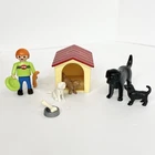 Playmobil 4498 Dog Family Set Farm Figure Accessories Black Labrador Extra Used. Price: $12.95.