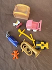 Lot Of Playmobil Toy Playset Accessories Box Golf Clubs Carriage Teddy Bear Used. Price: $14.99.