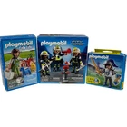 Playmobil 4616 Blue Knight Fleur Di Lis, Veterinarian & Fire Fighter 5366 Lot New. Price: $29.99.