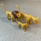Playmobil Lion Family Lot Male Dad Mom & Baby Cub - Zoo Safari Wildlife #6642 Used. Price: $12.00.