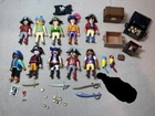 Playmobil Pirate Lot With Accessories Weapons Treasure Mixed Figures Used. Price: $36.95.