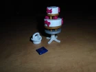 Playmobil Cake & Wedding Cushion, Table Stand Birthday Party Dessert Bows Pastry Used. Price: $6.00.