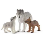 New Schleich 42472 Wild Life Mother Wolf W/pups 3 Pc Toy Figure Set. Price: $12.99.