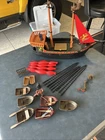 Playmobil Blackbeard Pirate Ship 5736 Incomplete Misc Pieces Used. Price: $20.00.