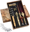 Hethrone Feather And Ink Set - Quill Pens Calligraphy Fountain Dip New. Price: $46.95.