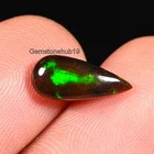 1.1 Ct Natural Ethiopian Black Opal Fire Cabochon For Jewelry Making 13X6X3 Mm New. Price: $22.13.