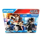 Playmobil 70573 City Action: Police Bicycle With Thief Brand New Damaged Box. Price: $25.00.