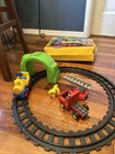 Playmobil 1-2-3 Train 6912 Car & 8 Curved Track Pieces 1990 Geobra Incomplete Used. Price: $24.50.