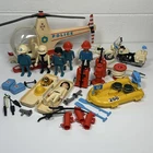 Playmobil City Service #3144 Police Helicopter Figures Medical 70S Boat Cycles Used. Price: $35.00.