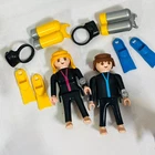 Vintage 3772 Playmobil Scuba Sport Divers W/ Tanks, Fins, For Motor Boat Raft Used. Price: $17.00.
