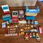 Playmobil Fast Food Set With Burgers, Hotdogs, Fries & Summer Fun Stand Carnival Used. Price: $28.98.