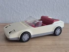 Vintage Playmobil #3758 White Red Sports Car Pop With Out Headlights Used. Price: $17.00.