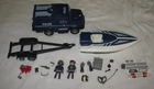 Playmobil Police Swat Vehicle Boat Trailer Set Guys Figures Armor Weapons Guns Used. Price: $44.99.