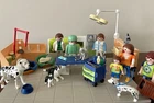 Playmobil Vet Clinic Set Incomplete + Extra Figures & Dogs, Cats, Puppies Used. Price: $28.00.