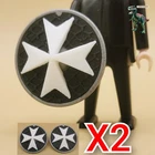 Playmobil X2 Shield Knight Templar-medieval-maltz Cross-warrior Used. Price: $5.57.