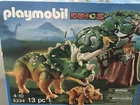 New Sealed Box Playmobil Green Triceratops Dinosaur Jurassic Set 5234. Price: $109.99.