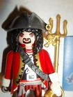 Playmobil,pirate Captain With Sword,trident,hooked Hand,series #11 Figure, New. Price: $6.99.