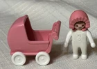 Vintage Playmobil 5507 Victorian Mansion Family Pink Baby Buggy Stroller Used. Price: $9.99.