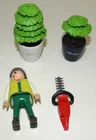 Playmobil Geobra Gardener With Hedge Trimmers And Trees Parts 4485 Used. Price: $5.85.
