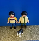 Playmobil Boy Child Figure X2 Dog Border Collie Pet Animal Lot Used. Price: $7.99.