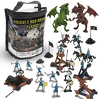 Liberty Imports Medieval Knights And Dragons Figures Playset 42 Plastic Fan... New. Price: $36.29.