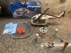Playmobil 3789 Antique Helicopter Rescue Sanitary Firefighter Used. Price: $64.00.